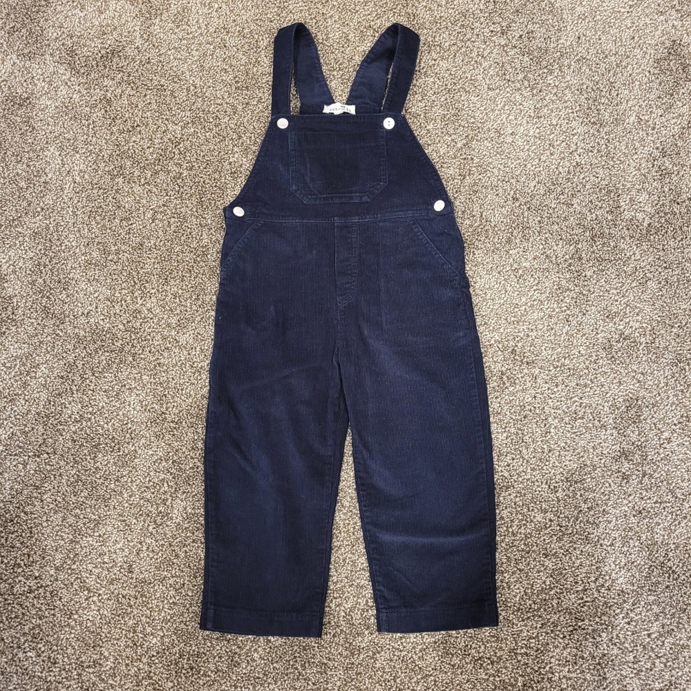 M&H Navy Blue Corduroy Overalls Kids 18/24M Spanish Design Made in Portugal